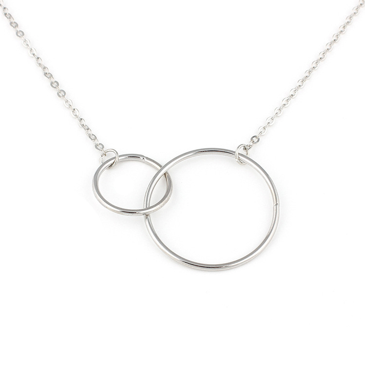 Double OT Chain Heart Pendant Necklace - Image 3